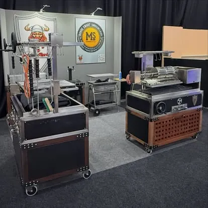 On the expo floor: Argentinian grills and the oven braai.